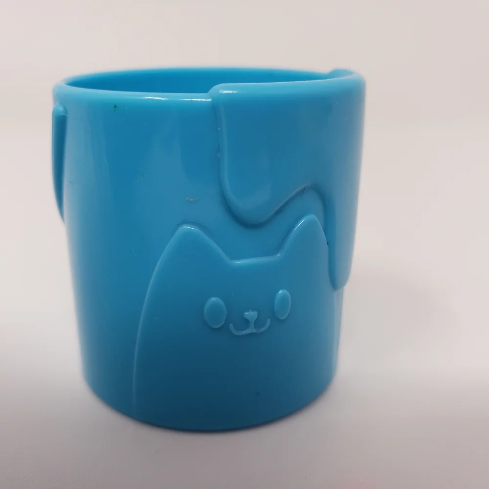 Kitty Kitten Cat Bucket Blue Small Toy